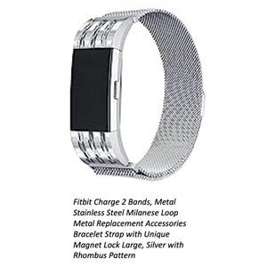 BAND ONLY Bayite Fitbit Charge 2 Metal Stainless Steel